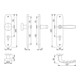 Hoppe set de plateaux longs New York 53/273P/1810 aluminium. F1 PZ 72mm DIN L/R-4