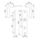 Hoppe set de plateaux longs Vitória 1515/273P aluminium. F1 OB 72mm DIN L/R-2