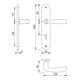Hoppe set de plateaux longs Vitória 1515/273P aluminium. F1 OB 72mm DIN L/R