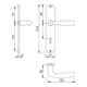 Hoppe set de plateaux longs Vitória M151515/302 MS F71 OB 72mm DIN L/R