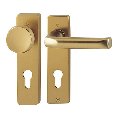 Ensemble interchangeable de plaques courtes Hoppe Londres Aluminium