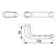 Hoppe Tuerdrueckerlochteil London 113H Alu.F1 10mm DIN L/R