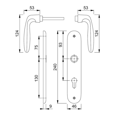 HOPPE Verona 1510/273P ov. PZ72/8, F1 TS 35-45, s. N°