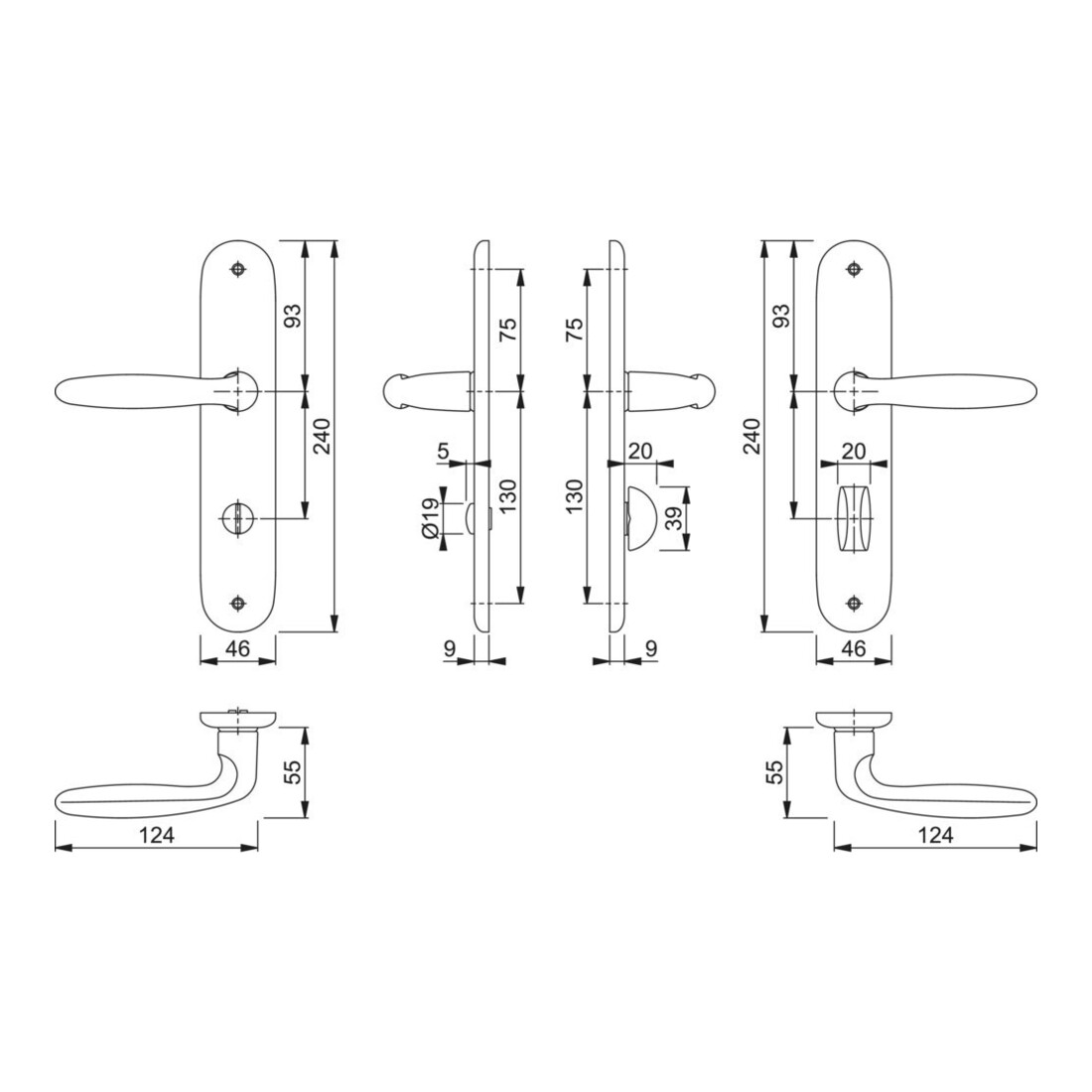 HOPPE Verona 1510/273P ov. WC/S78/8 (8) F1, TS 37-42, s/ numéro