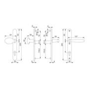Hoppe Wechselgurt Schild76G/3346/1810GRT F9 8 PZ-92-2