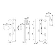 HOPPE WET-SI-Wechselgarnitur,Langsch. PZ,8/72 Pisa M76G/361A/360/151 F49-R-2