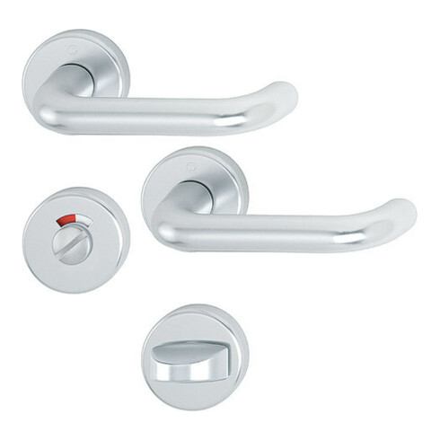 HOPPE ZT Garniture de poignée avec rosace, ronde Paris 138L/42KV/42KVS, WC DL-R, F1, TS 37-42