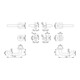 HOPPE ZT Garniture de poignée avec rosace, ronde Paris 138L/42KV/42KVS, WC DL-R, F1, TS 37-42-3