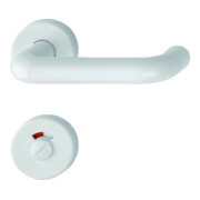 HOPPE ZT Garniture de porte avec rosaces, rond Baden K138L/15/15S, VK8 WC/SS, blanc trafic