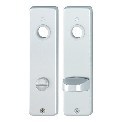 HOPPE ZT Plaque courte 202KP/AP, WC Tête fendue E78, Aluminium F1 anodisé, Paire