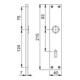 HOPPE ZT-Plaque longue London, 202SP, BB, E72, fixation visible, anodisé naturel-2