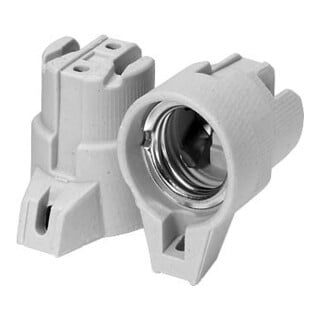 Houben Douille Edison E27 blanche avec angle 543414