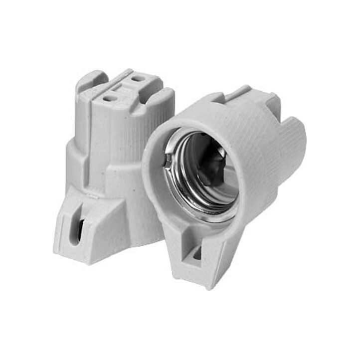 Houben Douille Edison E27 blanche avec angle 543414
