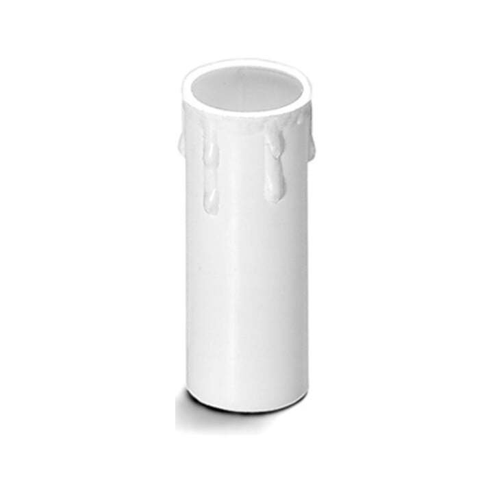 Houben Manchon de bougie E14 goutte, blanc, 65 mm 100161