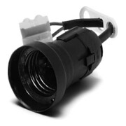 Houben Pendule de chantier E27 avec prise, plastique noir, câble 150 mm 537300-1
