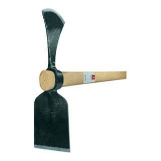 Houe double tête ovale IDEAL forgé, avec manche poids 1800 g