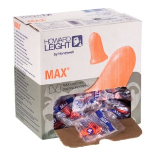 Howard Leight Jeu de bouchons antibruit, 200 paires MAX, Type: 200