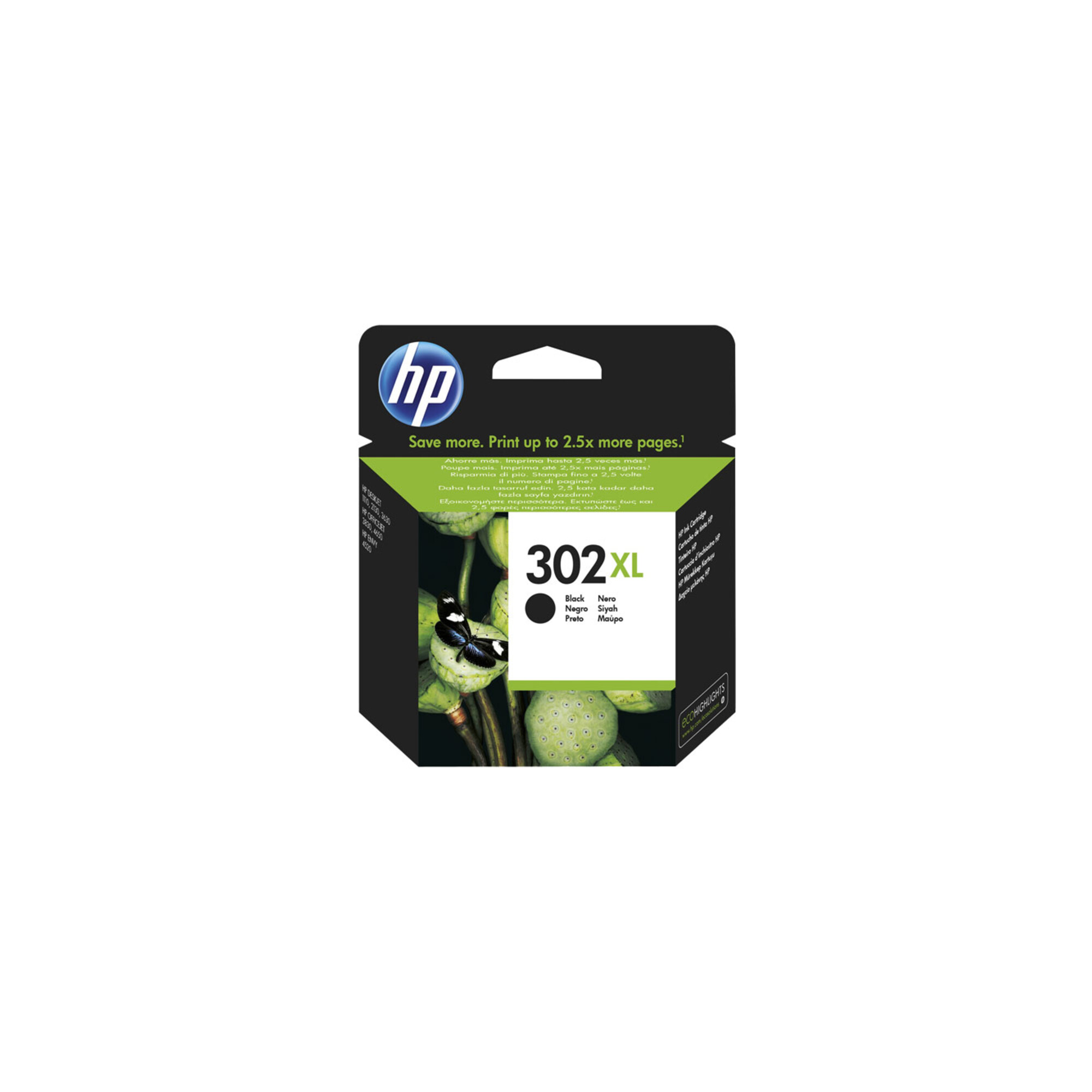 HP Tintenpatrone schwarz 302XL/F6U68AE sw