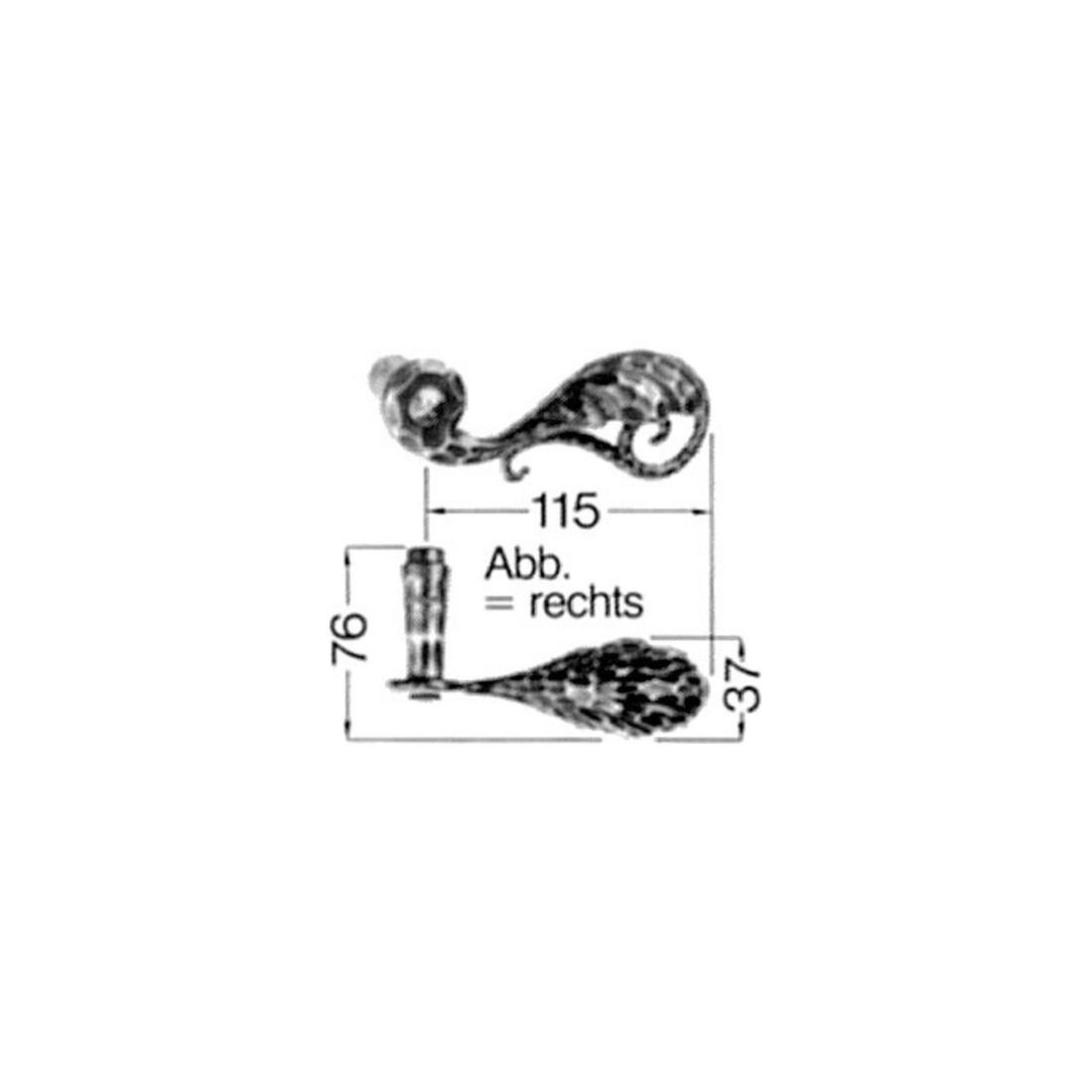 HS ROWE SCHEITTER, bouton poussoir trou n°108Z Ei Rowe gauche