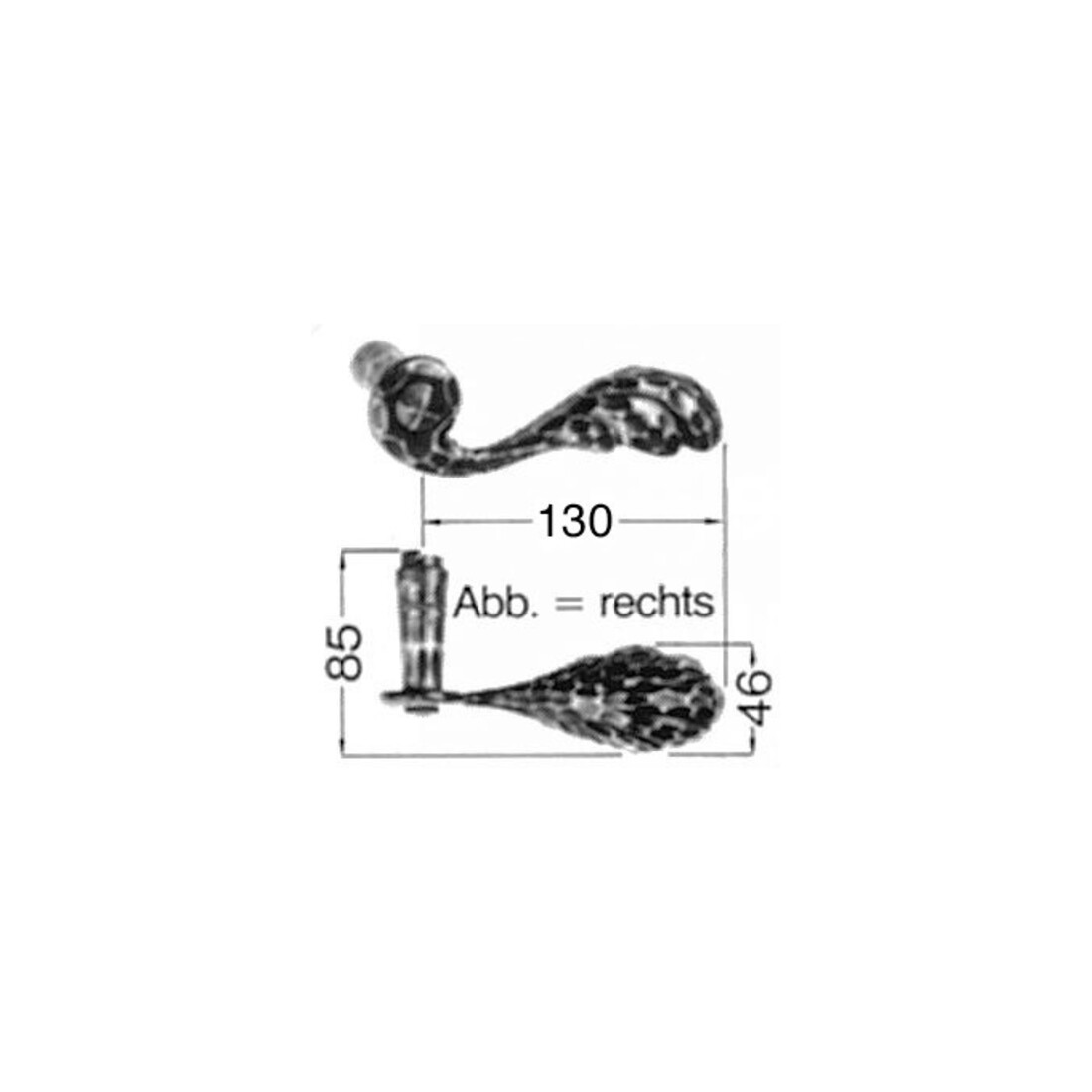 HS ROWE SCHEITTER, Drückerlocht 112H DR, vieil allemand, droite