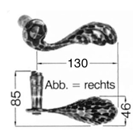 HS ROWE SCHEITTER, Drückerlocht 112H DR, altdeutsch,rechts
