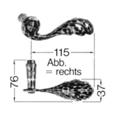 HS ROWE SCHEITTER, Drückerlocht Nr.112Z Ei Rowe rechts