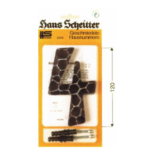 HS ROWE SCHEITTER, numéro de maison 15 noir martelé n° "1"