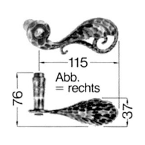 HS ROWE SCHEITTER, Poinçon à bouton n°108Z Ei Rowe droit