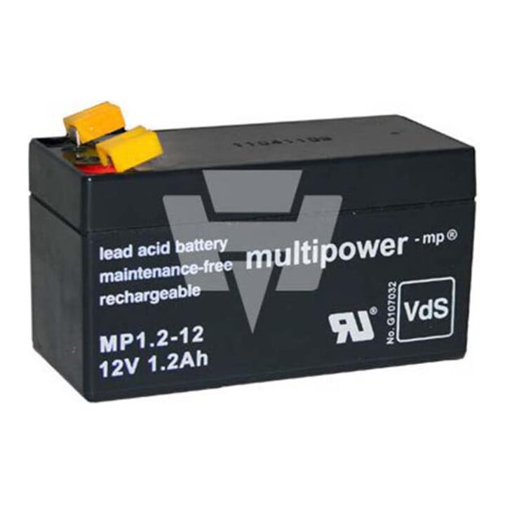 Hückmann Multipower Batterie au plomb MP1,2-12 Pb12V/1,2Ah 123578