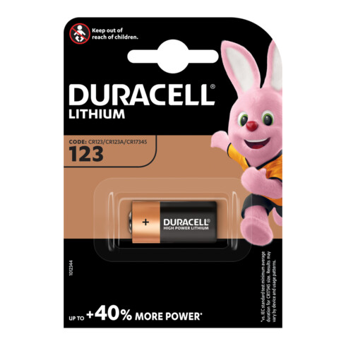 Hückmann Batterie Lithium 3V CR123A Duracell DCR123A (Bli.1)