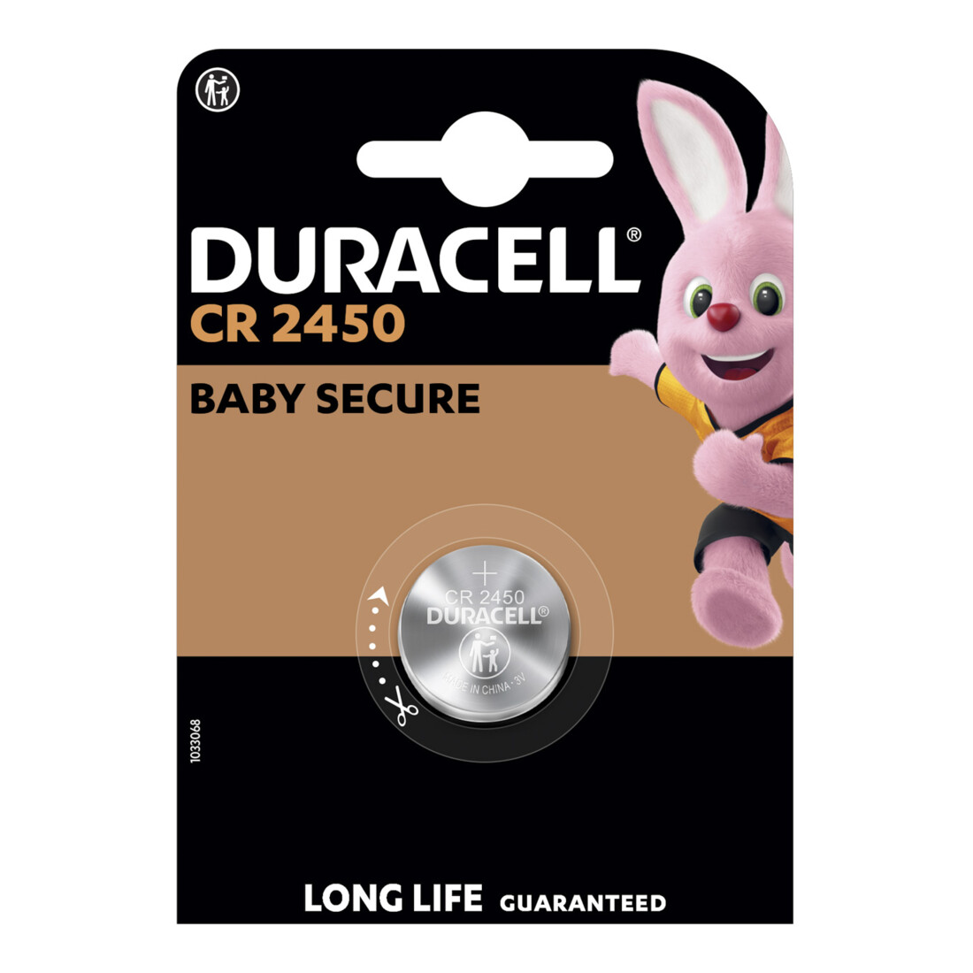 Hückmann Knopfzelle Lithium 3V CR2450 Duracell D2450 (Bli.1)