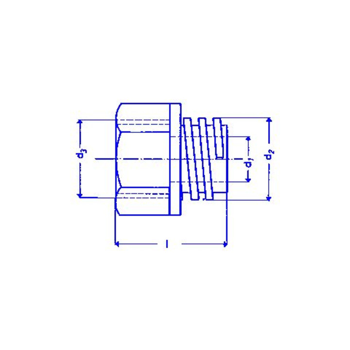 Hünersdorff Adapter mit Breitgewinde 22mm auf R 1/2" natur, HD-PE