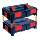 Hünersdorff BoxOnBox S Werkzeugkoffer aus ABS dunkelblau/rot, Innenmaße 300x400x80 mm-2