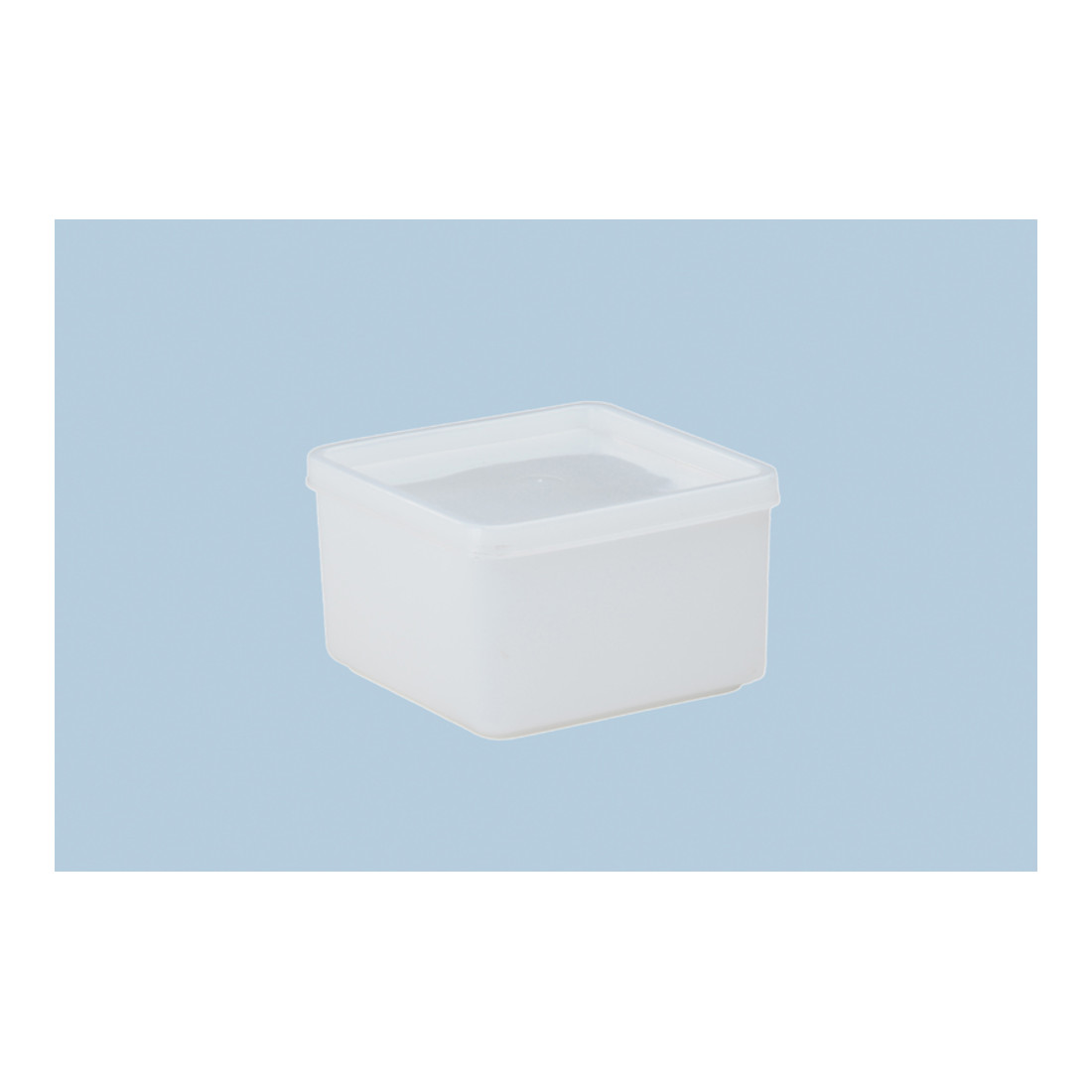 Hünersdorff Dose mit Stülpdeckel 500 ml, eckig natur, 103x103x64 mm