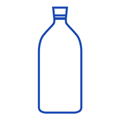 Hünersdorff Enghalsflasche 100 ml, LD-PE naturfarben, rund