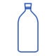 Hünersdorff Enghalsflasche 250 ml, LD-PE naturfarben, rund