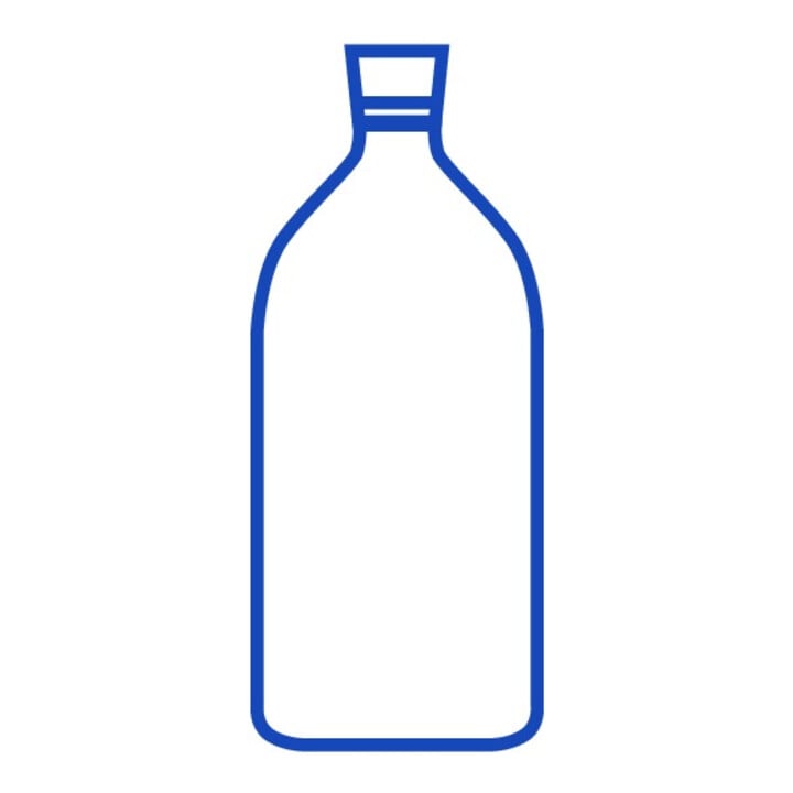 Hünersdorff Enghalsflasche 250 ml, LD-PE naturfarben, rund