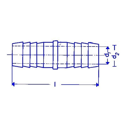 Hünersdorff Gerade Schlauchverbinder HDPE