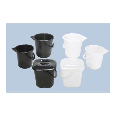 Hünersdorff Industrie-Eimer 14 L, eckig naturfarben, HDPE