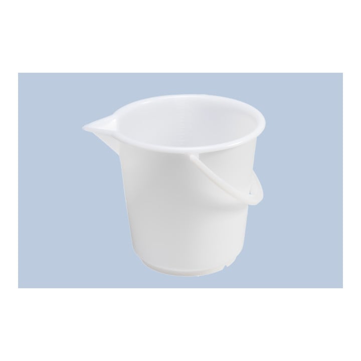 Hünersdorff Industrie-Eimer 17 L, rund mit Ausguss naturfarben, HDPE