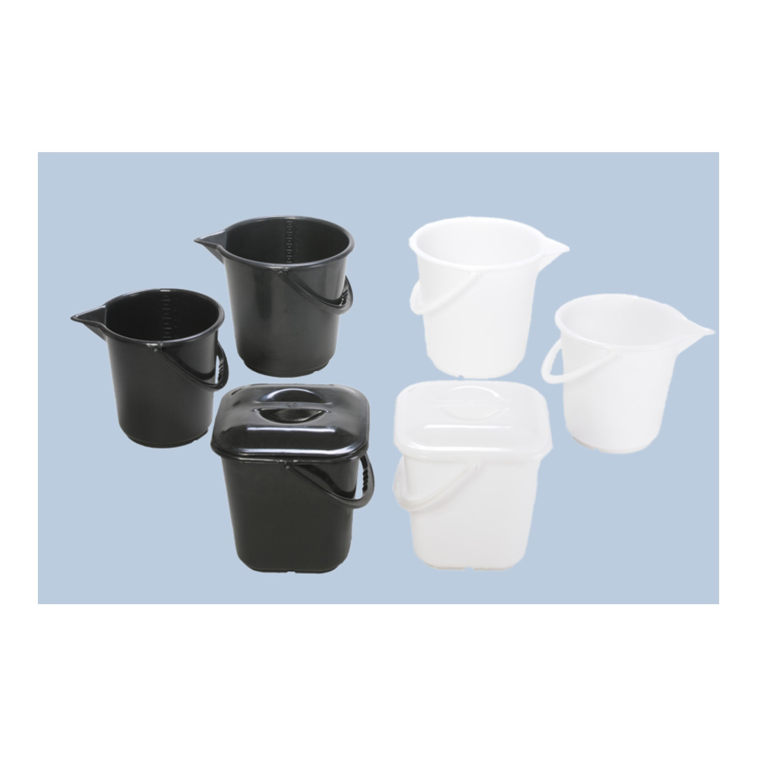 Hünersdorff Industrie-Eimer 17 L, rund mit Ausguss naturfarben, HDPE