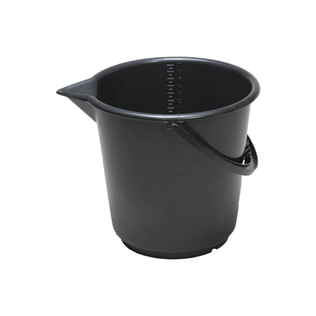 Hünersdorff Industrie-Eimer 17 L, rund mit Ausguss schwarz, HDPE