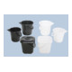 Hünersdorff Industrie-Eimer 17 L, rund mit Ausguss schwarz, HDPE
