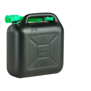 Hünersdorff Kraftstoff-Kanister CLASSIC 10 L, HDPE schwarz, besonders  schwere Qualität