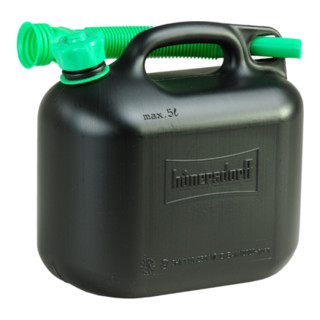 Hünersdorff Kraftstoff-Kanister CLASSIC 5 L, HDPE schwarz, besonders  schwere Qualität