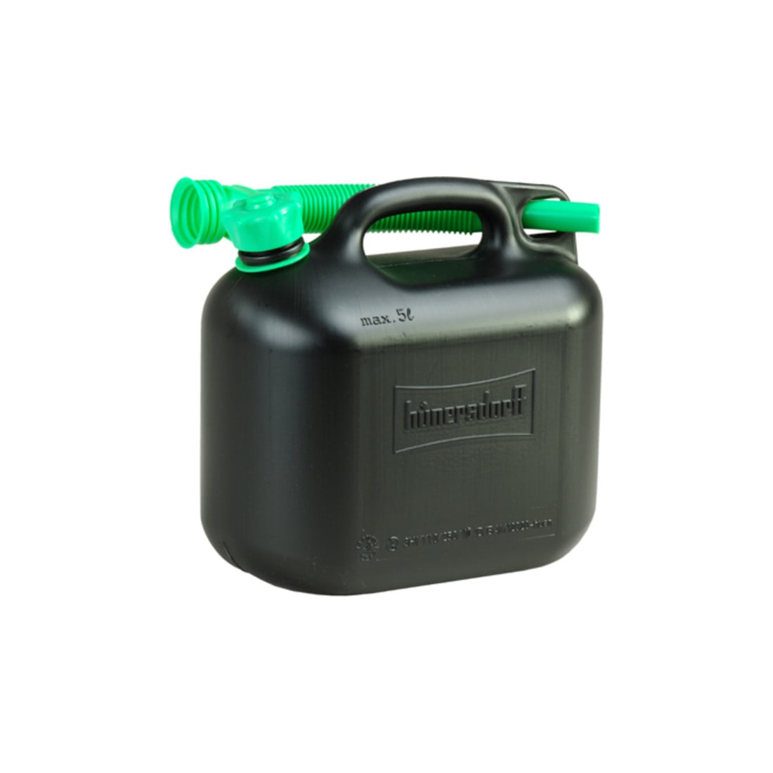 Hünersdorff Kraftstoff-Kanister CLASSIC 5 L, HDPE schwarz, besonders schwere Qualität