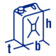Hünersdorff Kraftstoff-Kanister PREMIUM (UN) 5 L blau, UN-Zulassung, HDPE, rotes Zubehör-5
