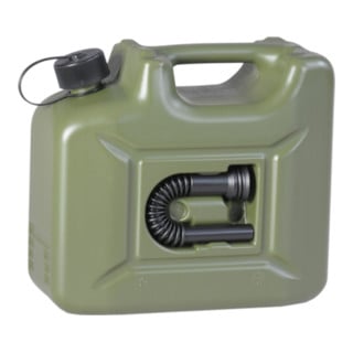 Hünersdorff Kraftstoff-Kanister PROFI (UN) 10 L oliv,UN-Zulassung,HDPE,schwarzes Zubehör