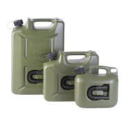 Hünersdorff Kraftstoff-Kanister PROFI (UN) 10 L oliv,UN-Zulassung,HDPE,schwarzes Zubehör