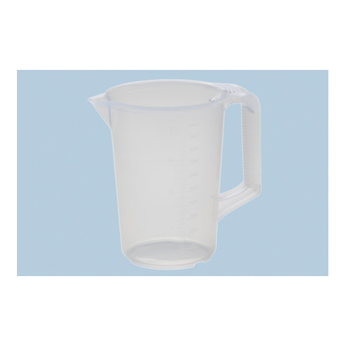 Hünersdorff Messkanne 1.000 ml, PP, 1 Skala geschlossener Griff, transparent